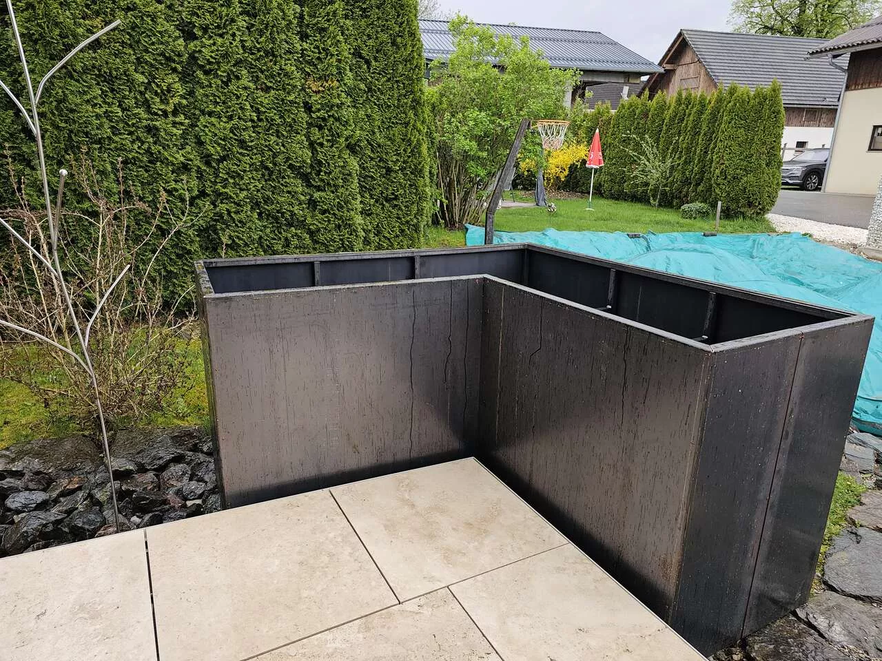 Hochbeet aus Cortenstahl Hochbeet aus Cortenstahl